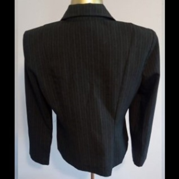 Pinstripe Zip-up Blazer - Picture 2 of 11